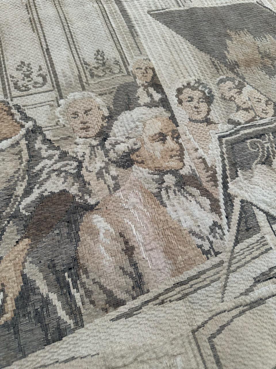 Bonito tapiz Jacquard francés antiguo de estilo Aubusson, de ludovico marchetti en venta 11