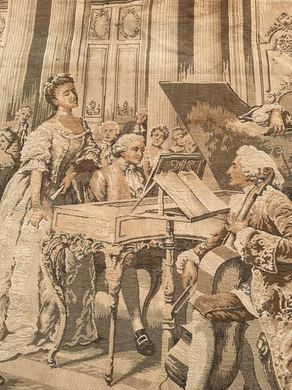 Bonito tapiz Jacquard francés antiguo de estilo Aubusson, de ludovico marchetti en venta 1