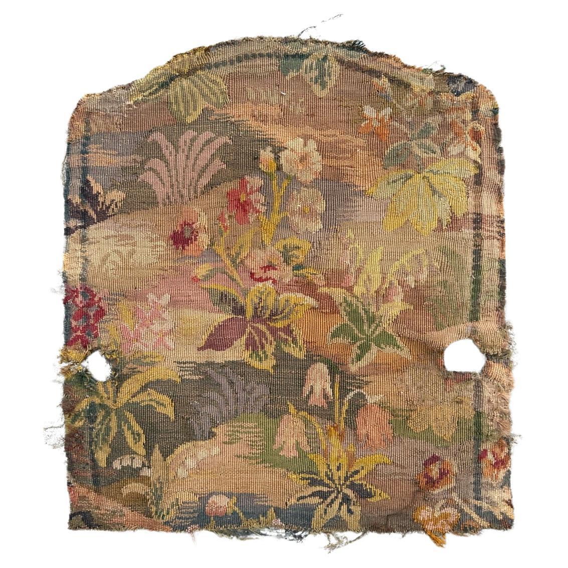 bonito tapiz jacquard de estilo Aubusson francés antiguo, funda para silla o cojín en venta