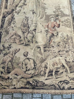 Pretty antique French Aubusson Style Jacquard Tapestry panel