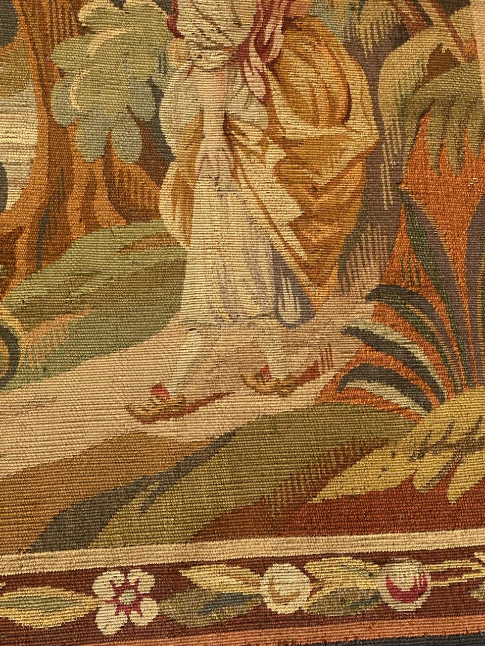 Bonito tapiz francés antiguo de Aubusson en venta 7