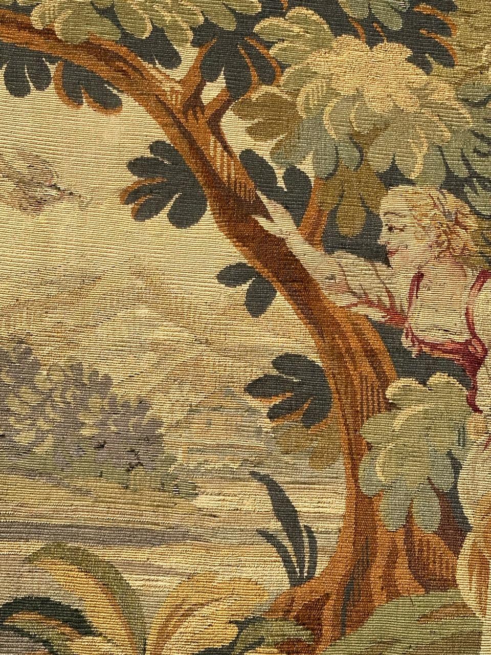 Bonito tapiz francés antiguo de Aubusson Francés en venta