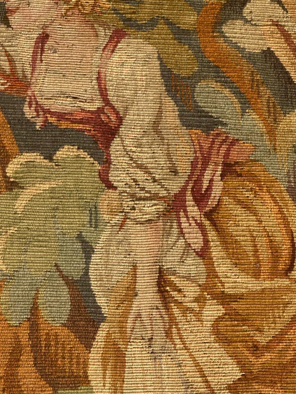 Bonito tapiz francés antiguo de Aubusson en Bueno estado para la venta en Saint Ouen, FR