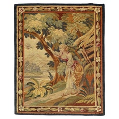 Grazioso arazzo Aubusson francese d'epoca