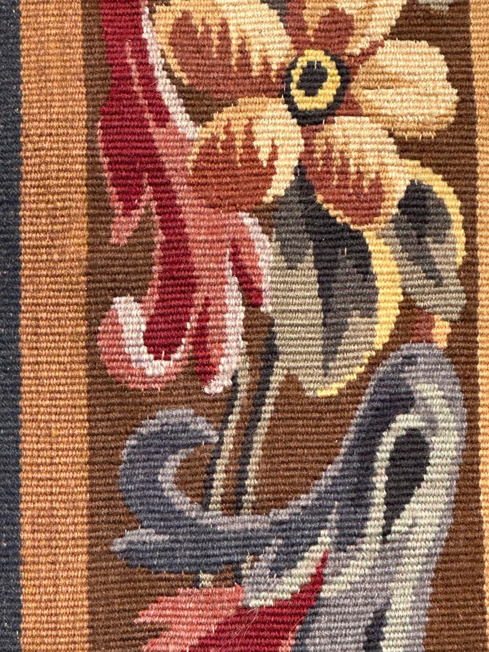 Bonito tapiz francés antiguo de Aubusson 