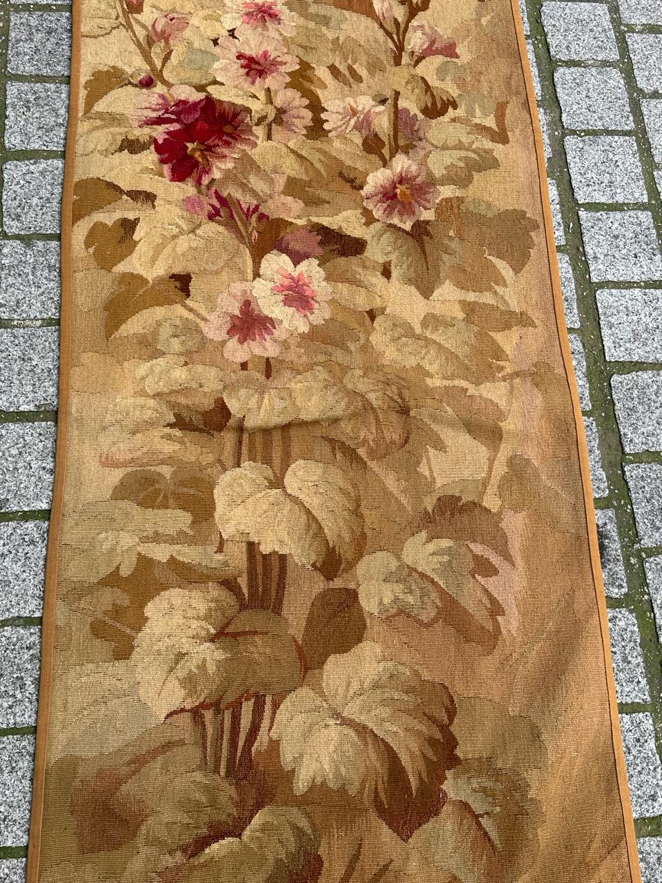 Bonito panel de tapiz Aubusson francés antiguo Francés en venta