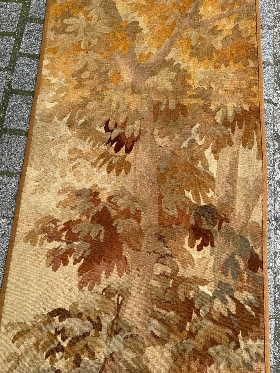 Bonito panel de tapiz Aubusson francés antiguo siglo XIX en venta
