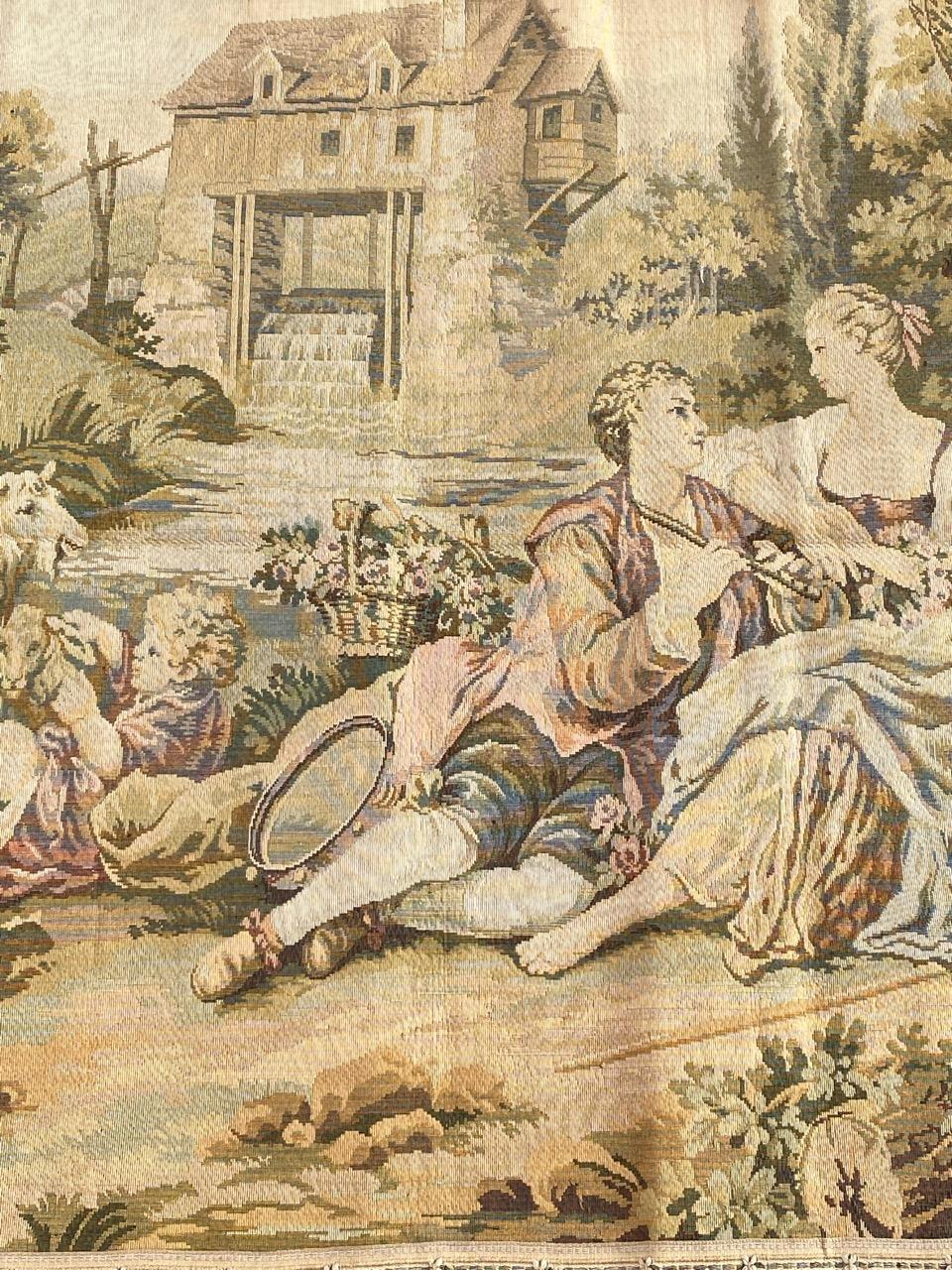 Bobyrug’s Pretty Antique French Jaquar Tapestry For Sale 3