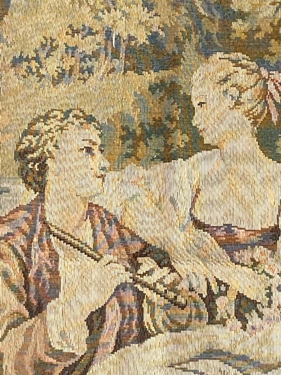 Bobyrug’s Pretty Antique French Jaquar Tapestry For Sale 4