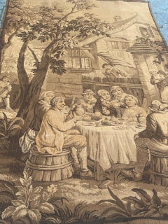 Bobyrug’s Pretty Antique French Jaquar Tapestry