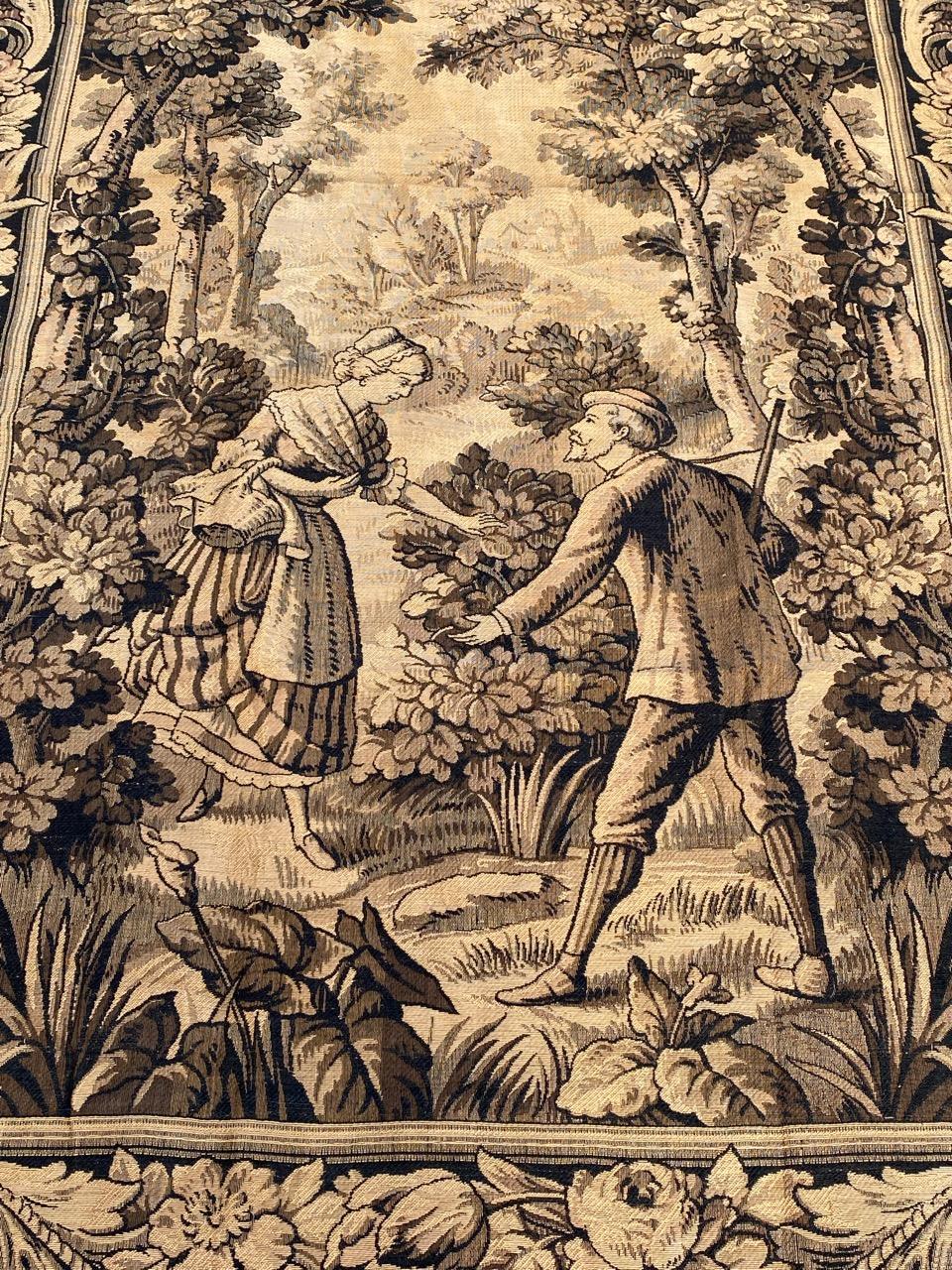 Very beautiful late 19th century tapestry with beautiful design of a hunter at the town, and beautiful golden colors, mechanical Jaquar manufacturing woven with wool and cotton.

✨✨✨
