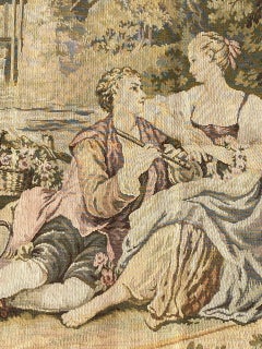 Bobyrug’s Pretty Antique French Jaquar Tapestry