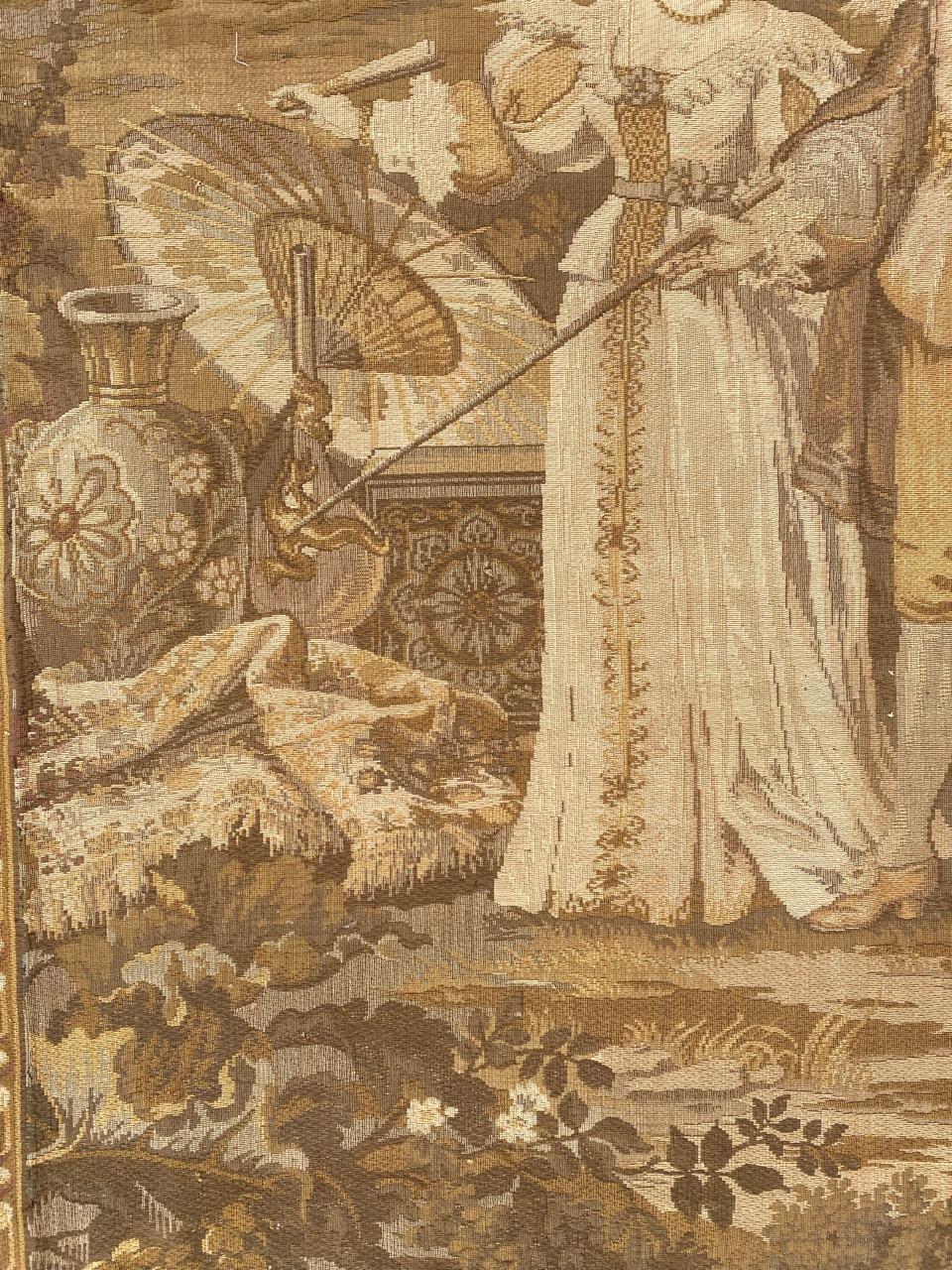 Aubusson Pretty Antique French Jaquar Tapestry