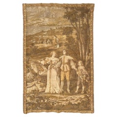 Pretty Antique French Jaquar Tapestry