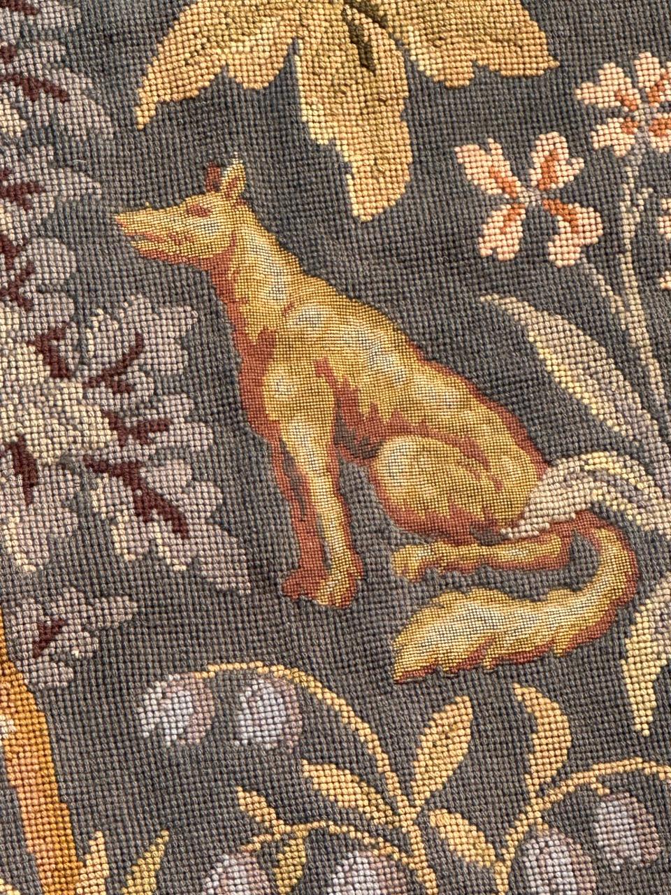 bonito tapiz jacquard de diseño medieval francés antiguo estilo Aubusson Hecho a máquina en venta