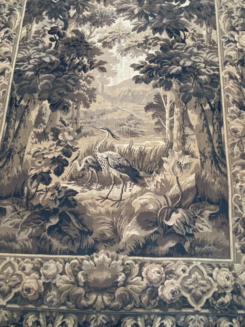 Belle tapisserie ancienne française avec de beaux motifs de nature et d'oiseaux, et de belles couleurs, de fabrication mécanique Jaquar, tissée avec de la laine et du coton.

✨✨✨
