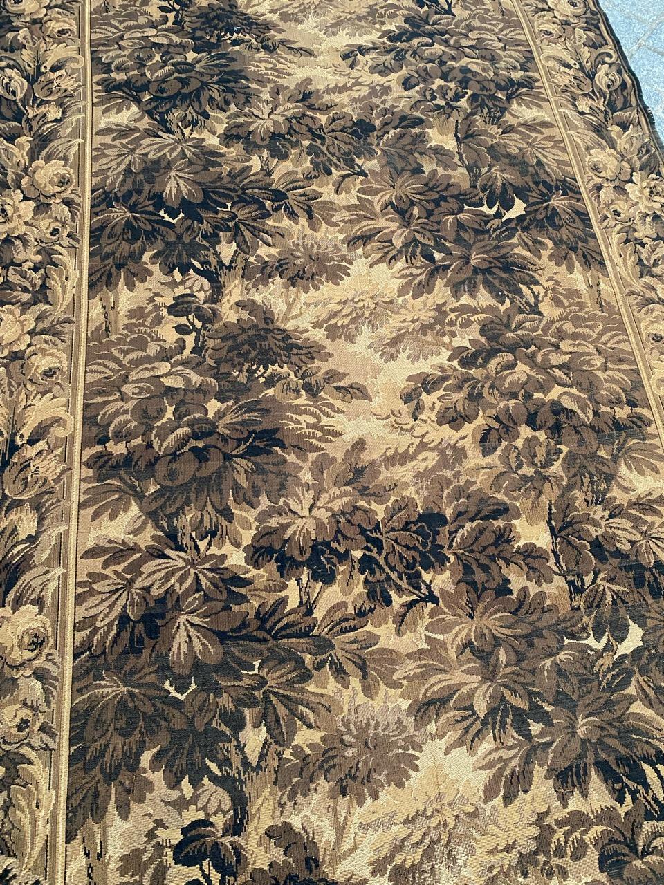 Aubusson La jolie tapisserie à panneaux française ancienne de Bobyrug en vente
