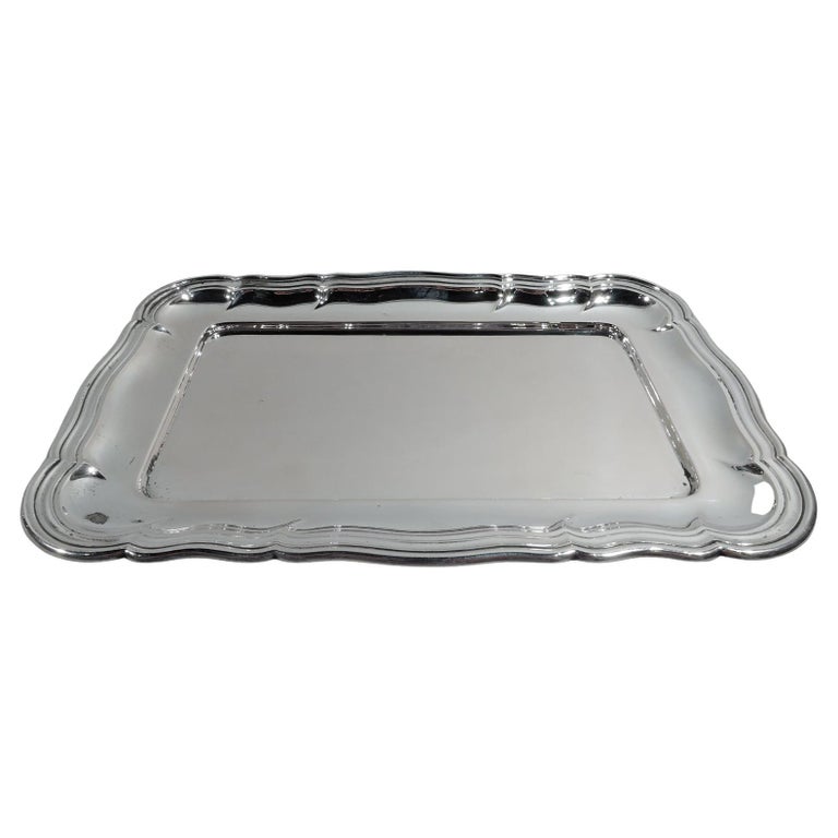 Pretty Antique German Silver Tray For Sale at 1stDibs