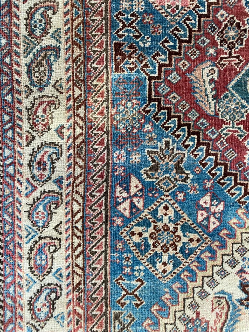 Bobyrug's Hübscher Antiker Ghashghai-Teppich im Angebot 7