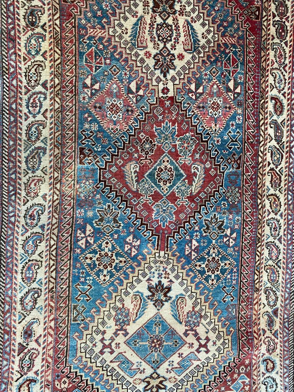 Joli tapis ancien de Ghashghai de Bobyrug en vente 8