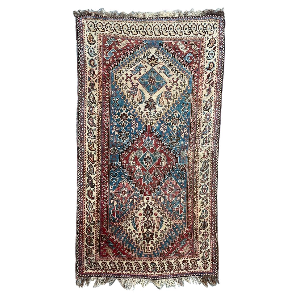 Joli tapis ancien de Ghashghai de Bobyrug en vente