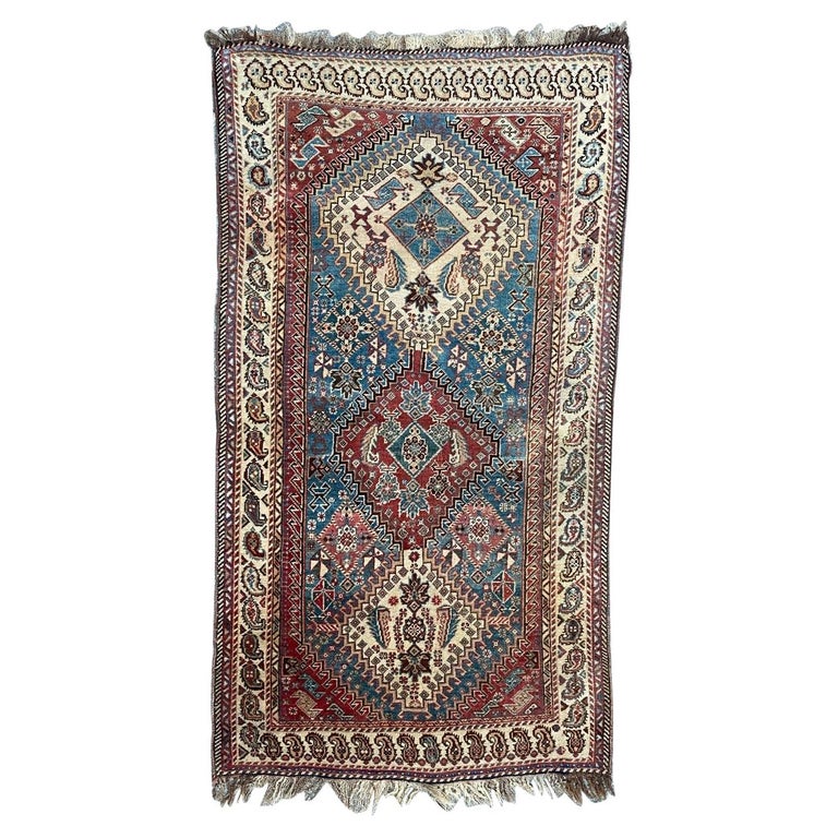 Pretty Antique Ghashghai Rug For Sale at 1stDibs