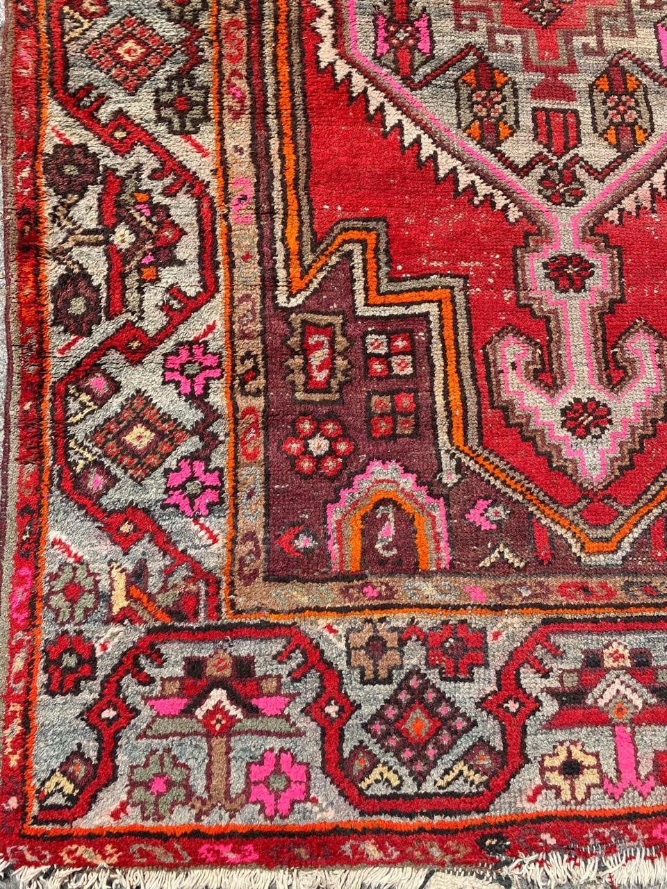 Hübscher antiker Hamadan-Teppich im Zustand „Relativ gut“ im Angebot in Saint Ouen, FR