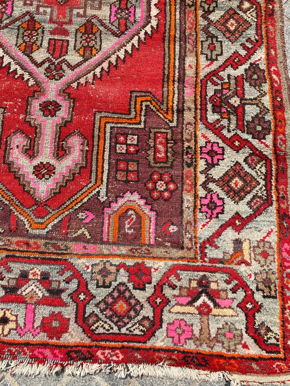 20th Century Pretty Antique Hamadan Rug For Sale