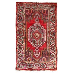 Bobyrug’s Pretty Antique Hamadan Rug