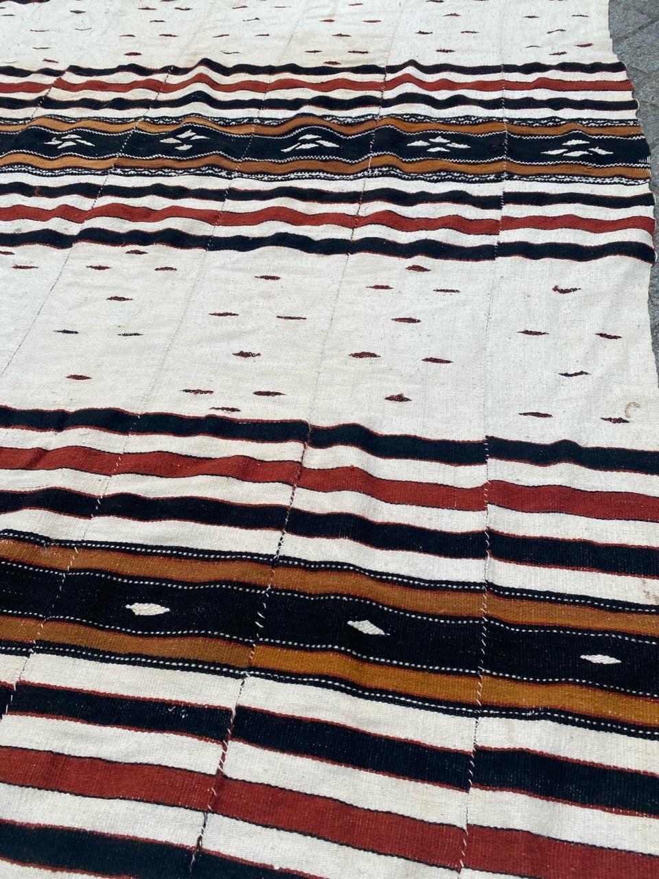 Bobyrug’s Pretty Antique Hand Woven Weaving from Mali For Sale 4