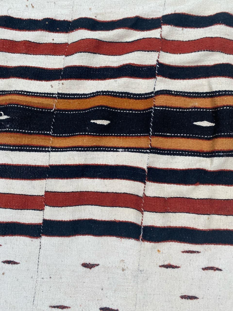Wool Bobyrug’s Pretty Antique Hand Woven Weaving from Mali For Sale