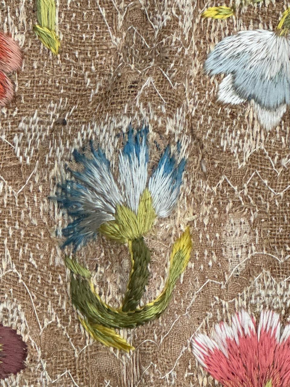 Embroidered Pretty antique Hungarian embroidery tissue For Sale