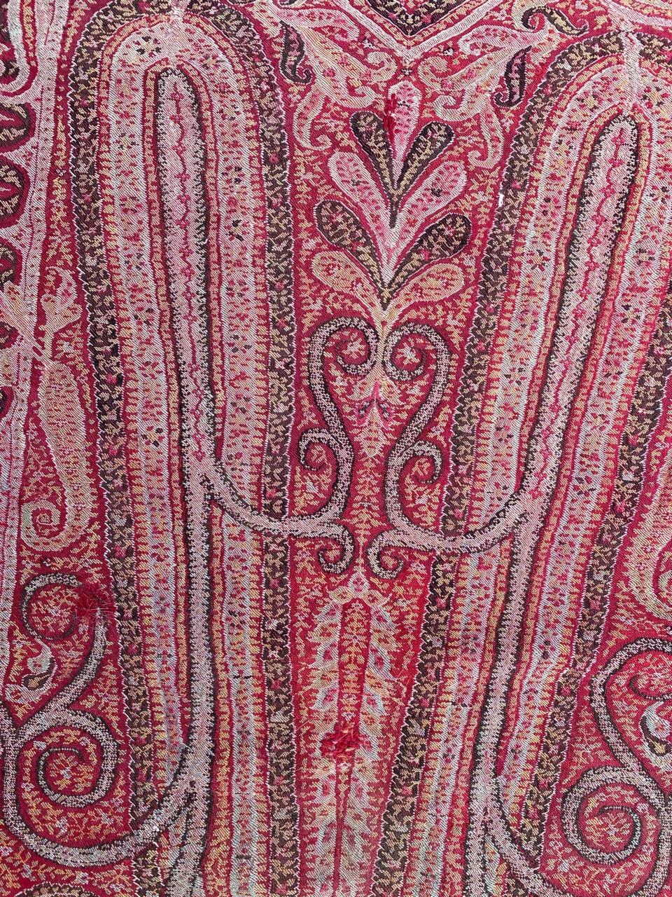 Silk Pretty Antique Kashmir Shawl Fragment