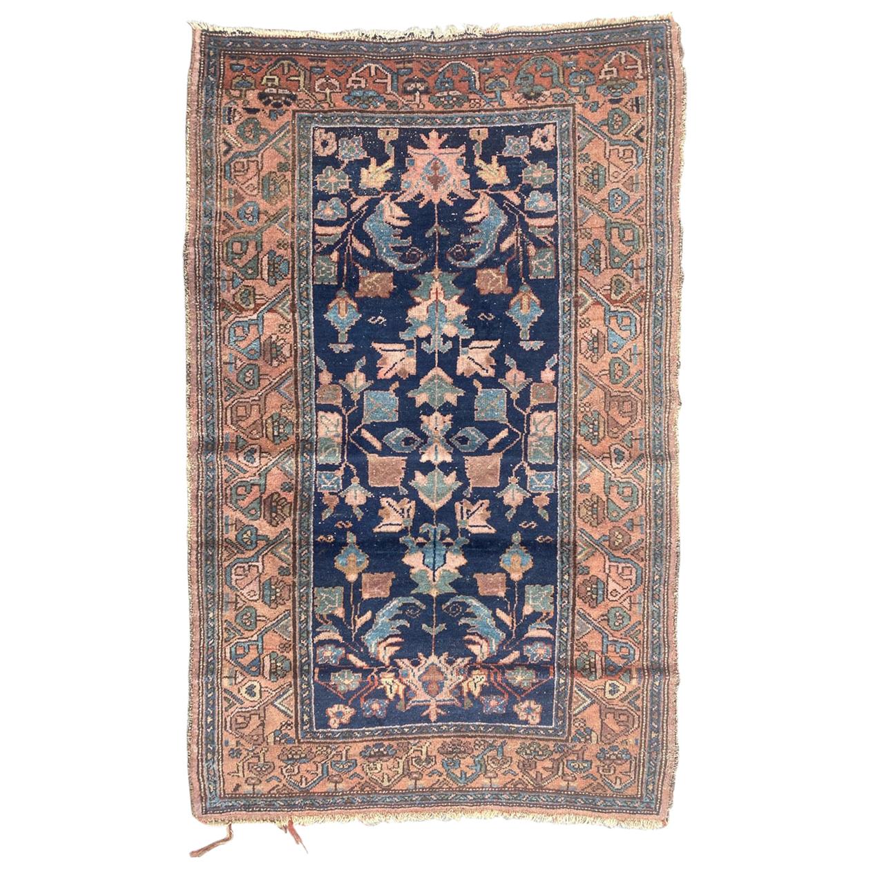 Bobyrug’s Pretty Antique Kurdish Rug For Sale