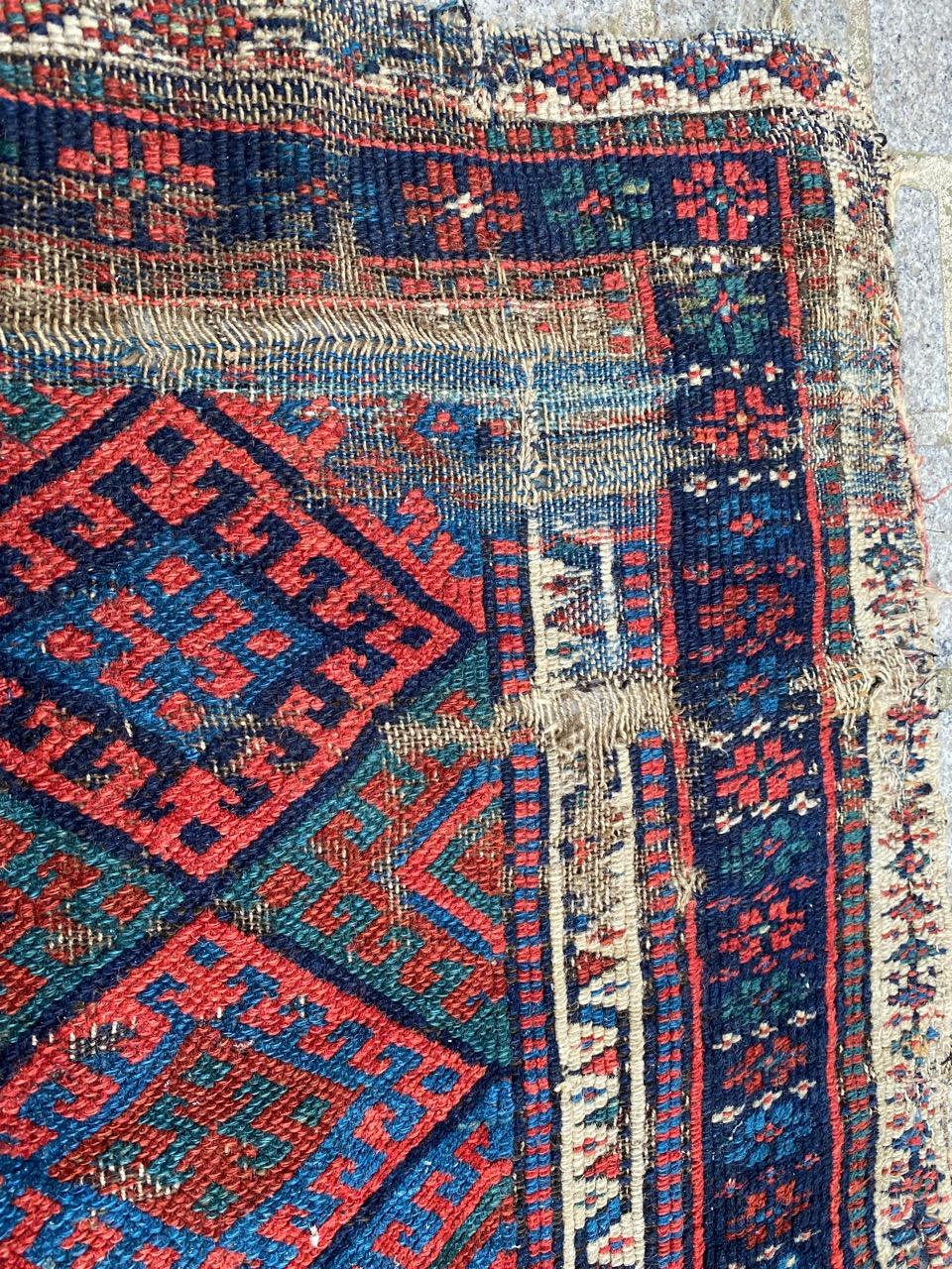 Wool Pretty Antique Kurdish Tribal Rug