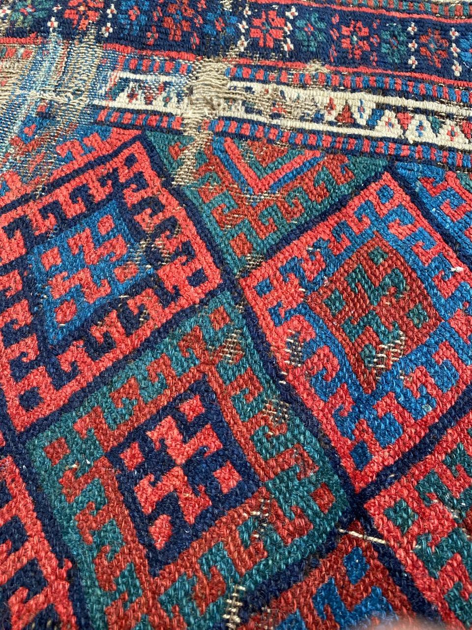 Pretty Antique Kurdish Tribal Rug 1