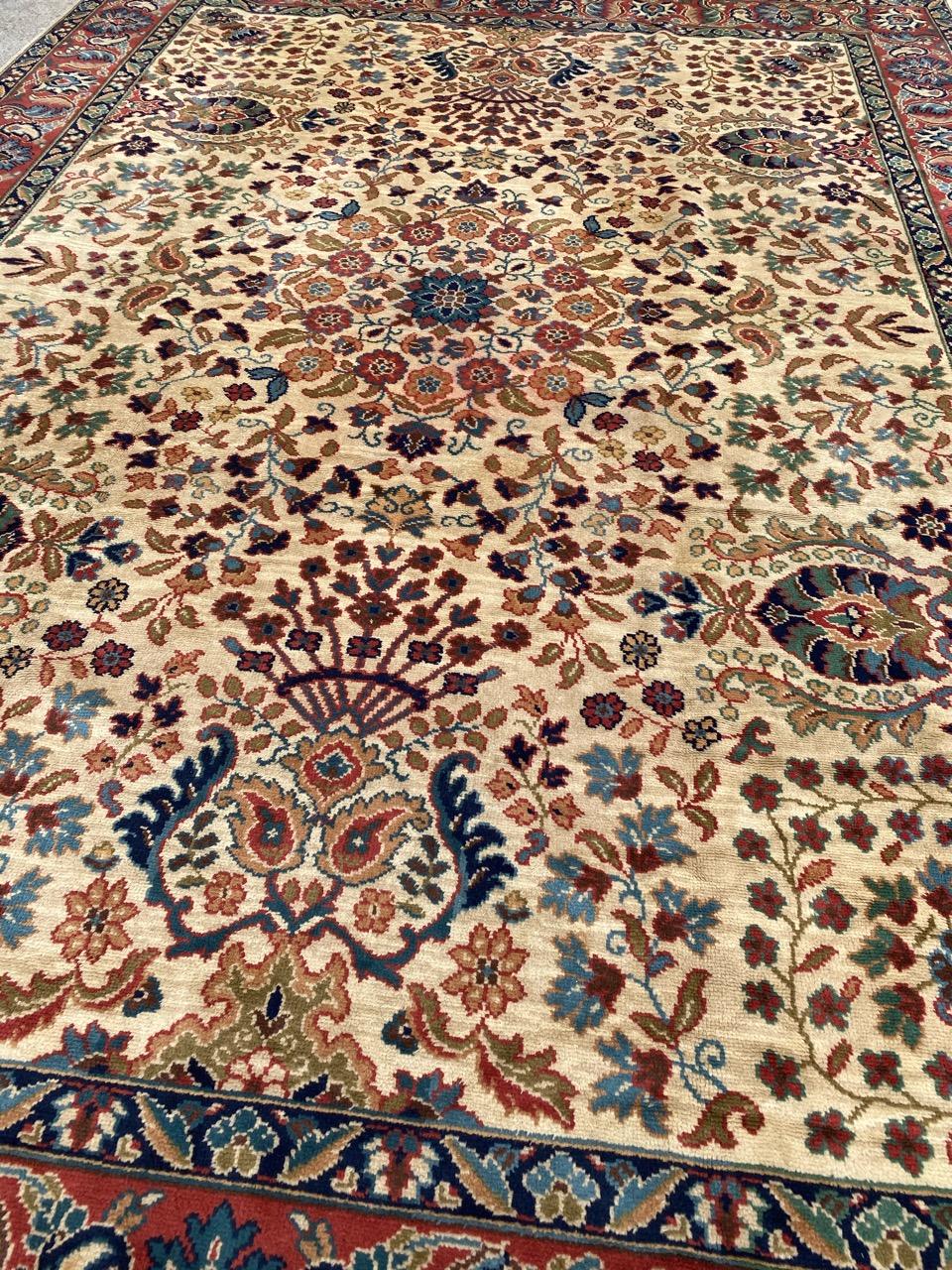 Wonderful large European Austrian rug with nice Persian design and beautiful light colors, entirely hand knotted with wool velvet on cotton and jute foundation.

✨✨✨
