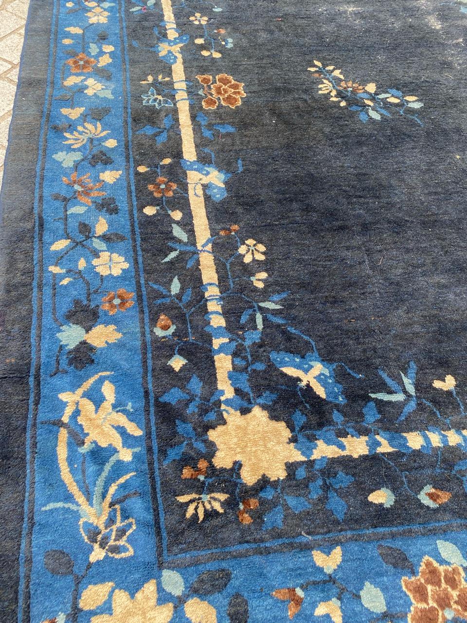 Bobyrug’s Pretty Antique Large Chinese Peking Rug For Sale 5