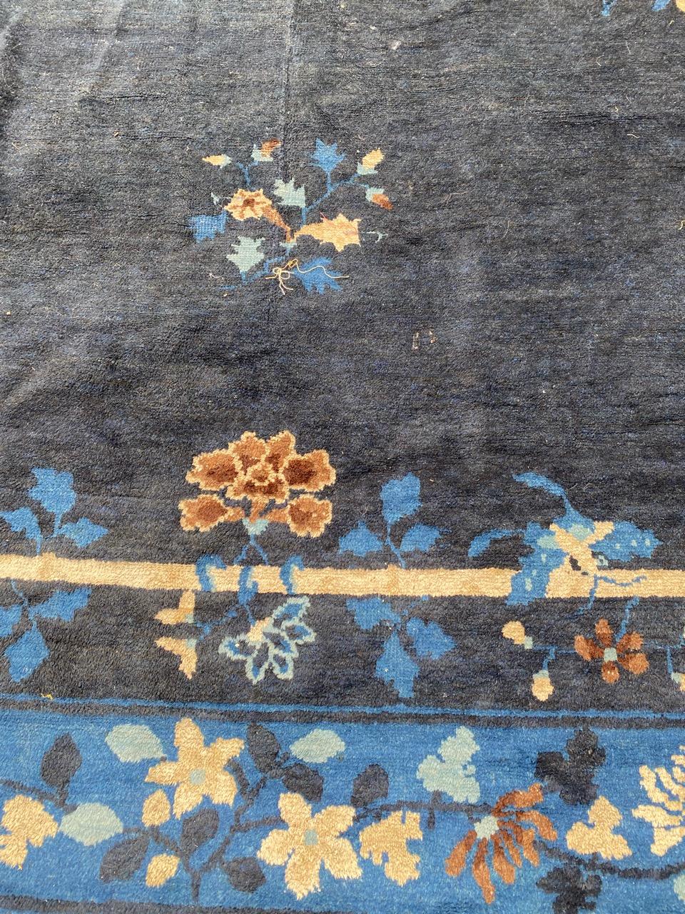 Bobyrug’s Pretty Antique Large Chinese Peking Rug For Sale 2