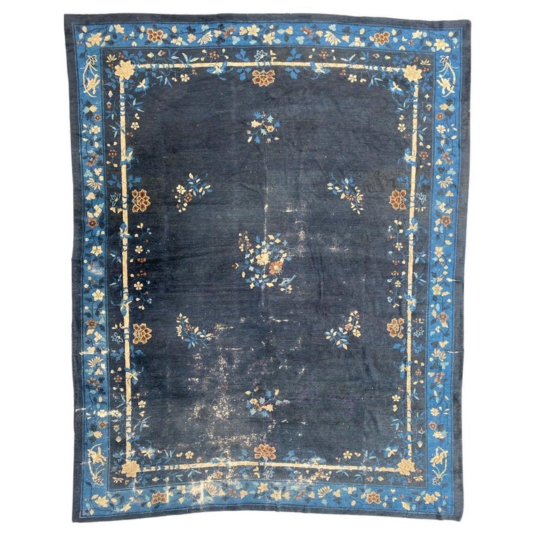 Extra Large Chinese Rug Pretty Antique Large Chinese Peking Rug For Sale at 1stDibs