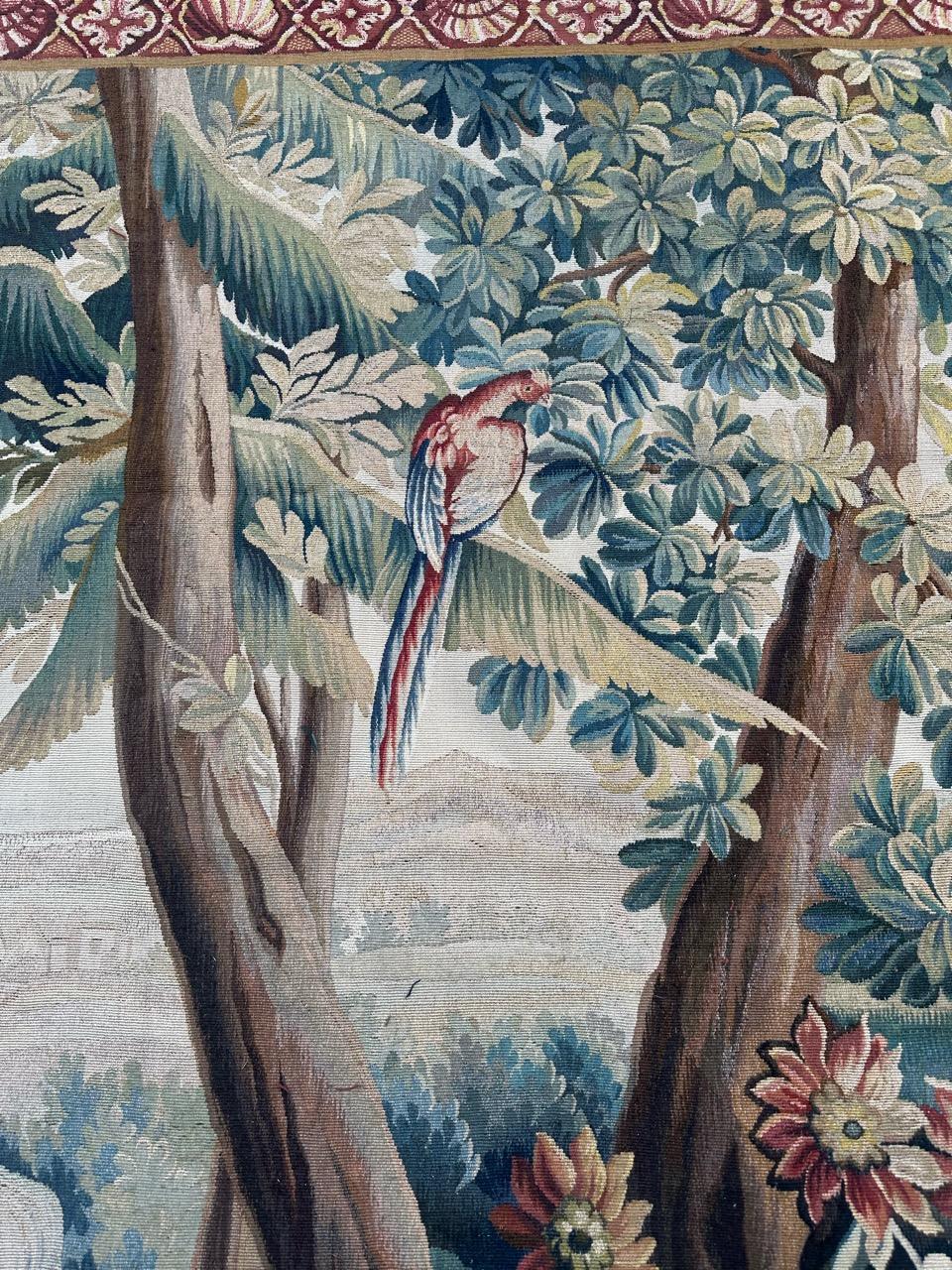 Soie Jolie tapisserie ancienne d'Aubusson tissée à la main 