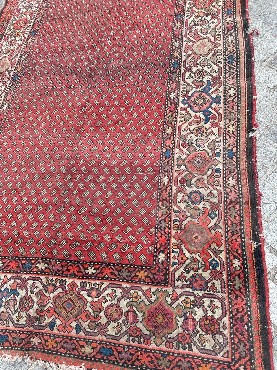 Asiatico Grazioso runner antico di grandi dimensioni di Malayer in vendita