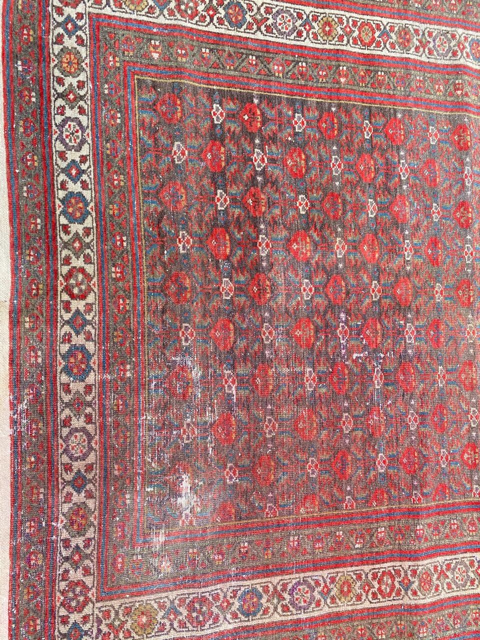 Asian Bobyrug’s Pretty Antique Malayer Rug For Sale