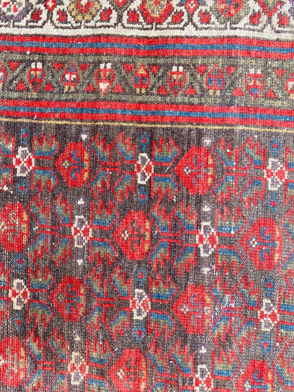 Bobyrug’s Pretty Antique Malayer Rug In Fair Condition For Sale In Saint Ouen, FR