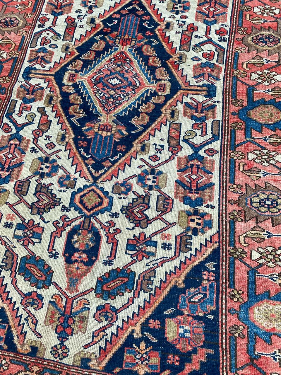 Bobyrug’s Pretty Antique Malayer Rug In Good Condition For Sale In Saint Ouen, FR