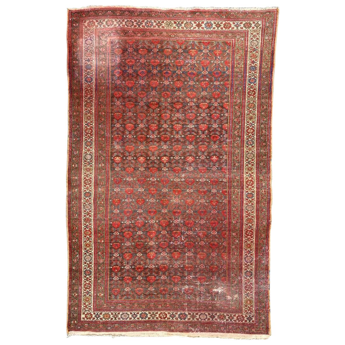 Bobyrug’s Pretty Antique Malayer Rug For Sale