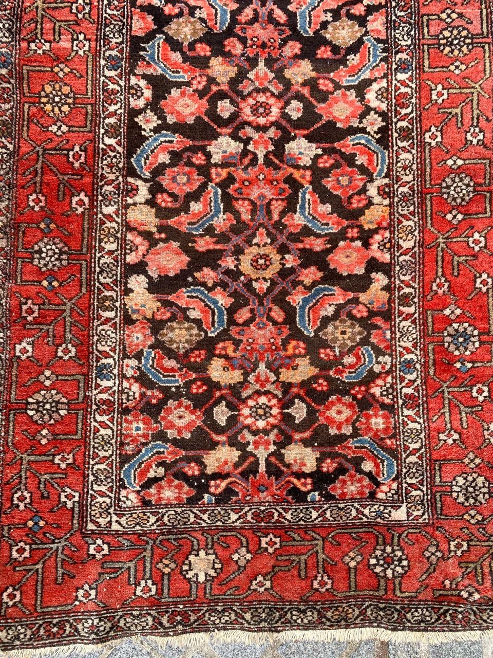Hand-Knotted Pretty Antique Malayer Runner For Sale