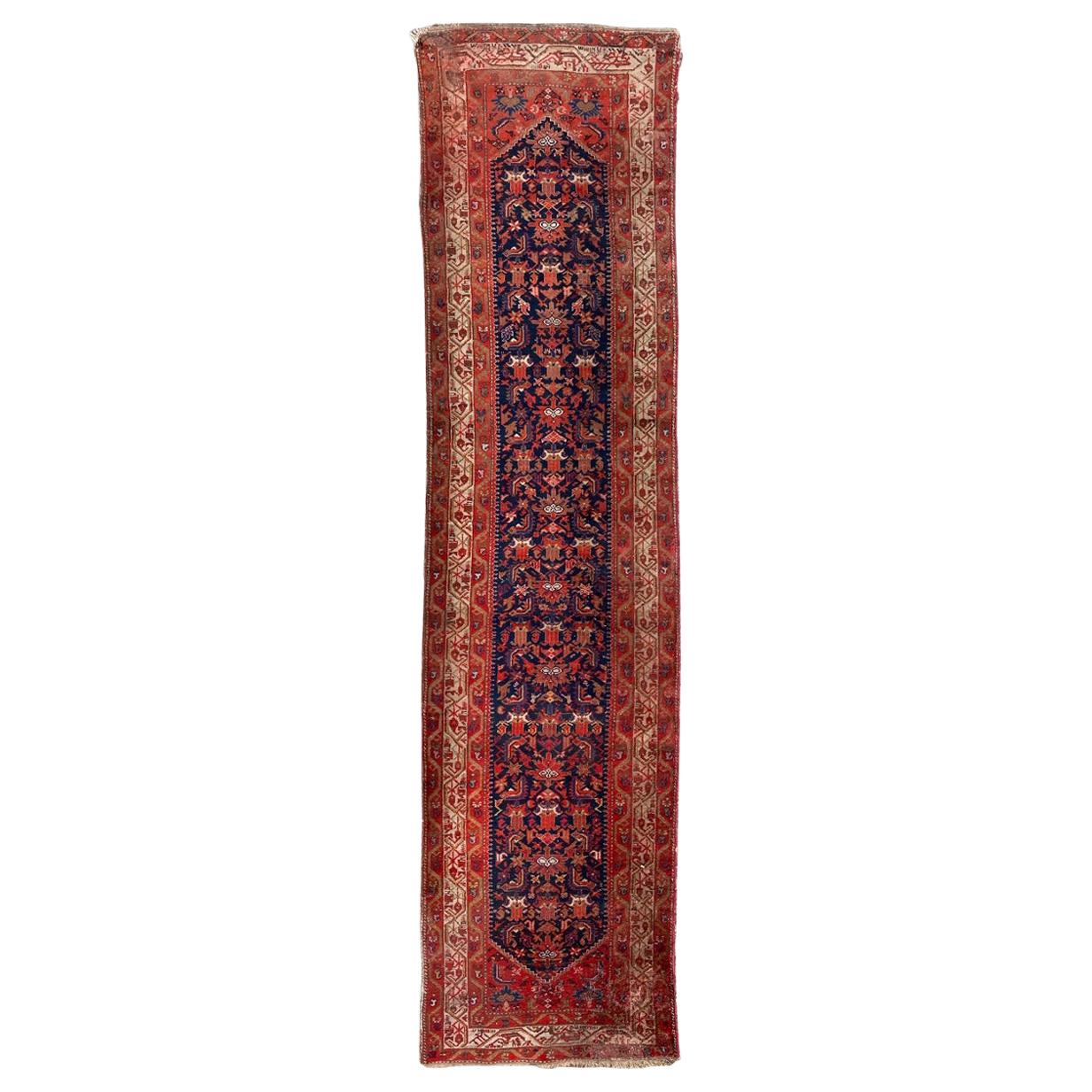 Bobyrug’s Pretty Antique Malayer Runner For Sale