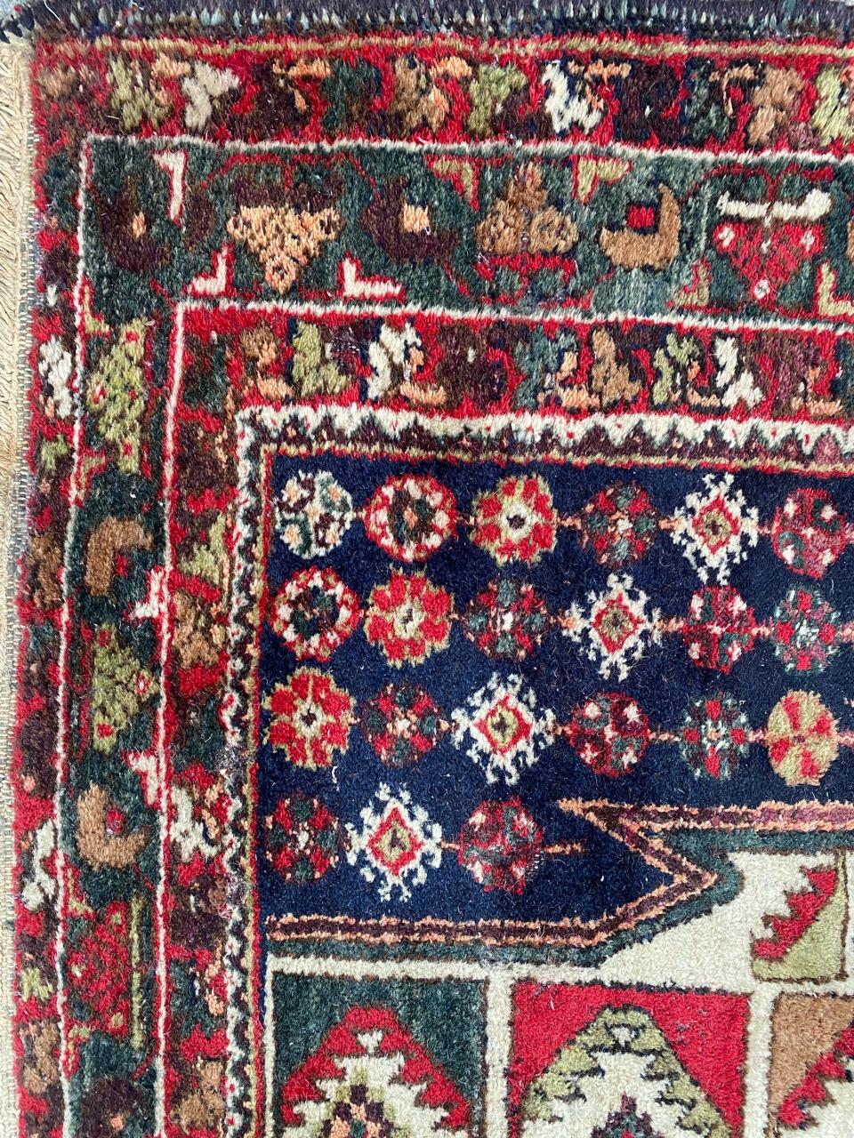 Rustic Bobyrug’s Pretty Antique Mazlaghan Rug For Sale