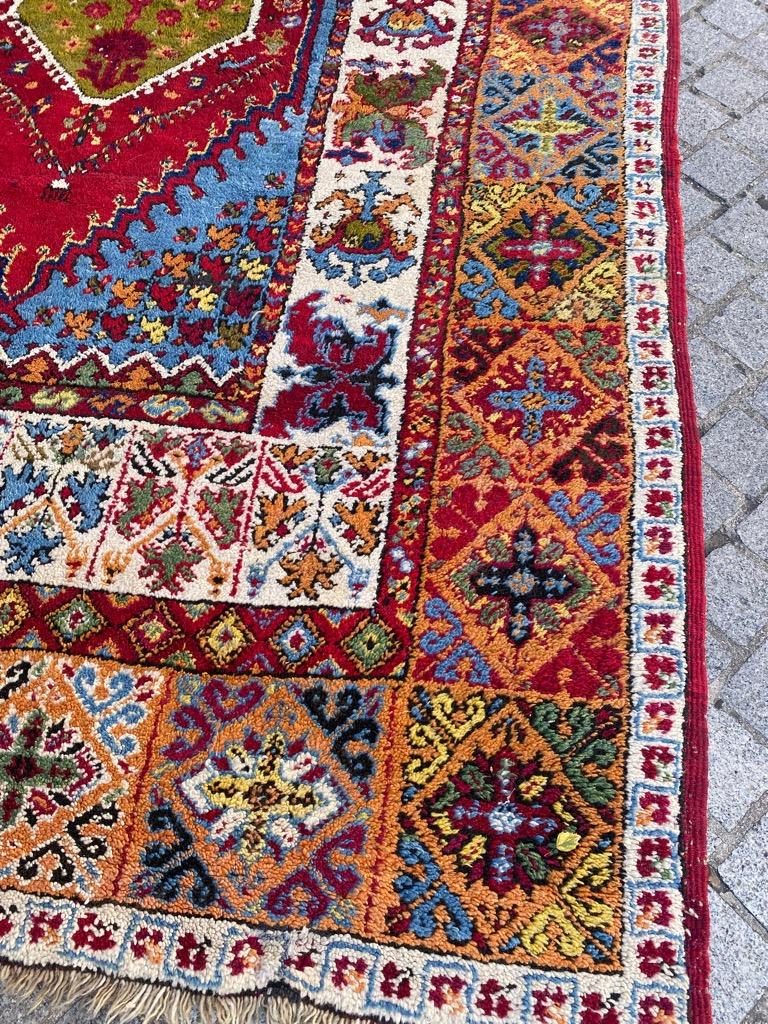 Tribal Bobyrug’s Pretty Antique Moroccan Rabat Rug For Sale
